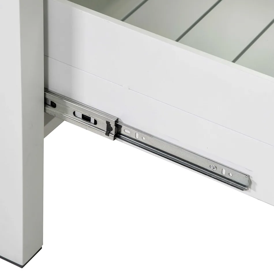 Outdoor Cabinet in Aluminum with 2 Drawers in Different Finishes - Hotel Viadurini