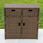 Garden Cabinet in Hand Woven Polyrattan - Zoltan Viadurini