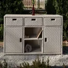 Garden Cabinet in Hand Woven Polyrattan - Zoltan Viadurini