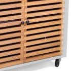 Garden Cabinet Made of Aluminum and Brazilian Teak - Diary Viadurini