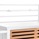 Garden Cabinet Made of Aluminum and Brazilian Teak - Diary Viadurini