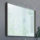 Suspended Bathroom Furniture in Wood, Metal and Ceramic W96 cm, Precious - Renga Viadurini