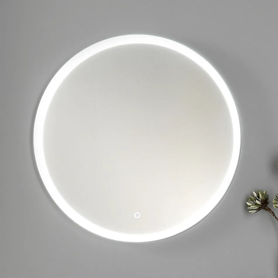 Bathroom Furniture in White Wood and Walnut and Ceramic 156 cm Made in Italy - Renga Viadurini