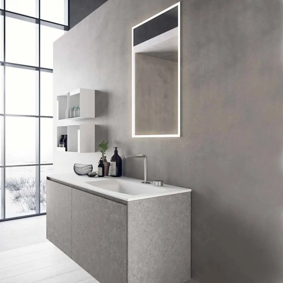 Suspended Design Furniture, Modern Bathroom Composition - Callisi9 Viadurini