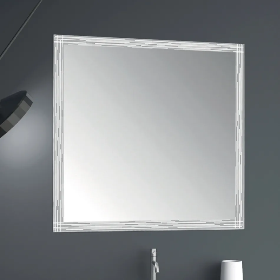 Ground Bathroom Furniture in Copper Metal and White Mdf Made in Italy - Cizco Viadurini