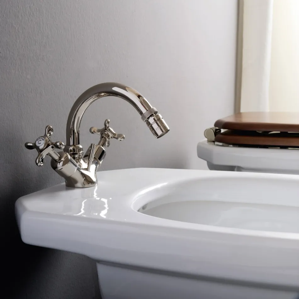 Single Hole Bidet in Heavy Brass with Waste Made in Italy - Polignano Viadurini