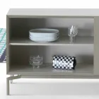 My Home Mirage design sideboard in lacquered MDF H71xL210cm made in Italy Viadurini