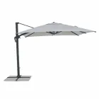 3x3 Outdoor Umbrella with Light Gray Cloth and Anthracite Structure - Dalton Viadurini