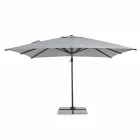 3x3 Outdoor Umbrella with Light Gray Cloth and Anthracite Structure - Dalton Viadurini