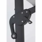 3x3 Outdoor Umbrella with Light Gray Cloth and Anthracite Structure - Dalton Viadurini