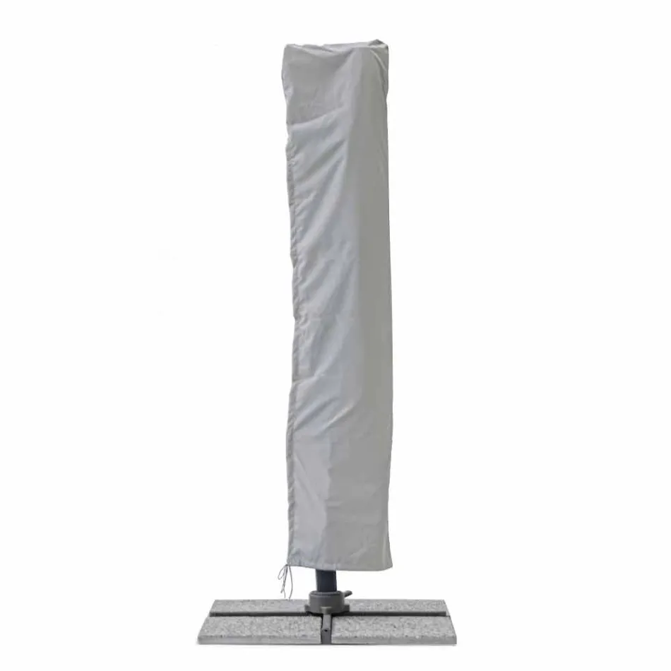 3x3 Outdoor Umbrella with Light Gray Cloth and Anthracite Structure - Dalton Viadurini