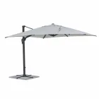 3x3 Outdoor Umbrella with Light Gray Cloth and Anthracite Structure - Dalton Viadurini