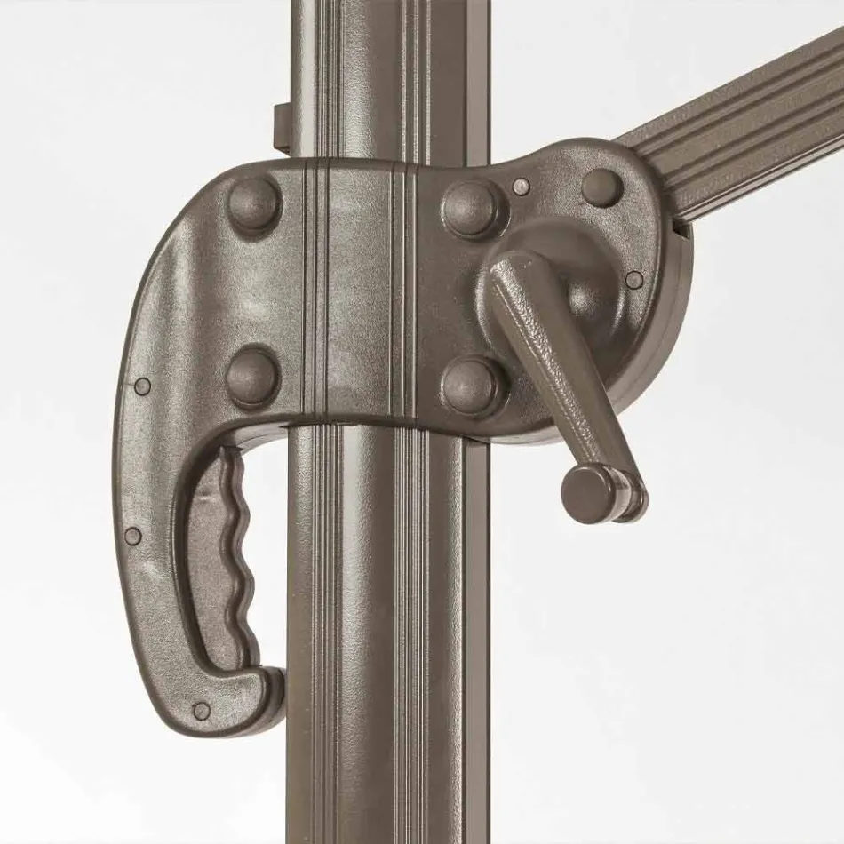 3x3 Outdoor Umbrella with Polyester Cloth and Aluminum Pole - Texas Viadurini