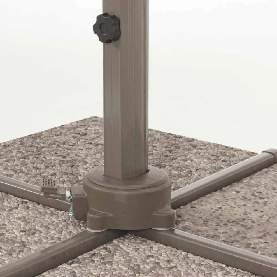 3x3 Outdoor Umbrella with Polyester Cloth and Aluminum Pole - Texas Viadurini