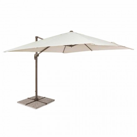 3x3 Outdoor Umbrella with Polyester Cloth and Aluminum Pole - Texas Viadurini