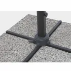 3x3 Outdoor Umbrella in Gray Polyester and Anthracite Color Aluminum - Coby Viadurini