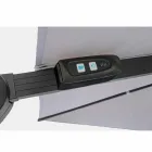 3x3 Outdoor Umbrella in Gray Polyester and Anthracite Color Aluminum - Coby Viadurini