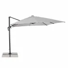 3x3 Outdoor Umbrella in Gray Polyester and Anthracite Color Aluminum - Coby Viadurini