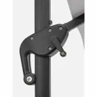 3x3 Outdoor Umbrella in Gray Polyester and Anthracite Color Aluminum - Coby Viadurini