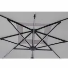 3x3 Outdoor Umbrella in Gray Polyester and Anthracite Color Aluminum - Coby Viadurini
