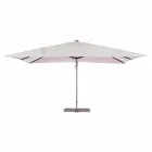 3x4 Outdoor Umbrella with Sand Color Polyester - Flamingo Cloth Viadurini