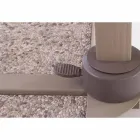 3x4 Outdoor Umbrella with Sand Color Polyester - Flamingo Cloth Viadurini