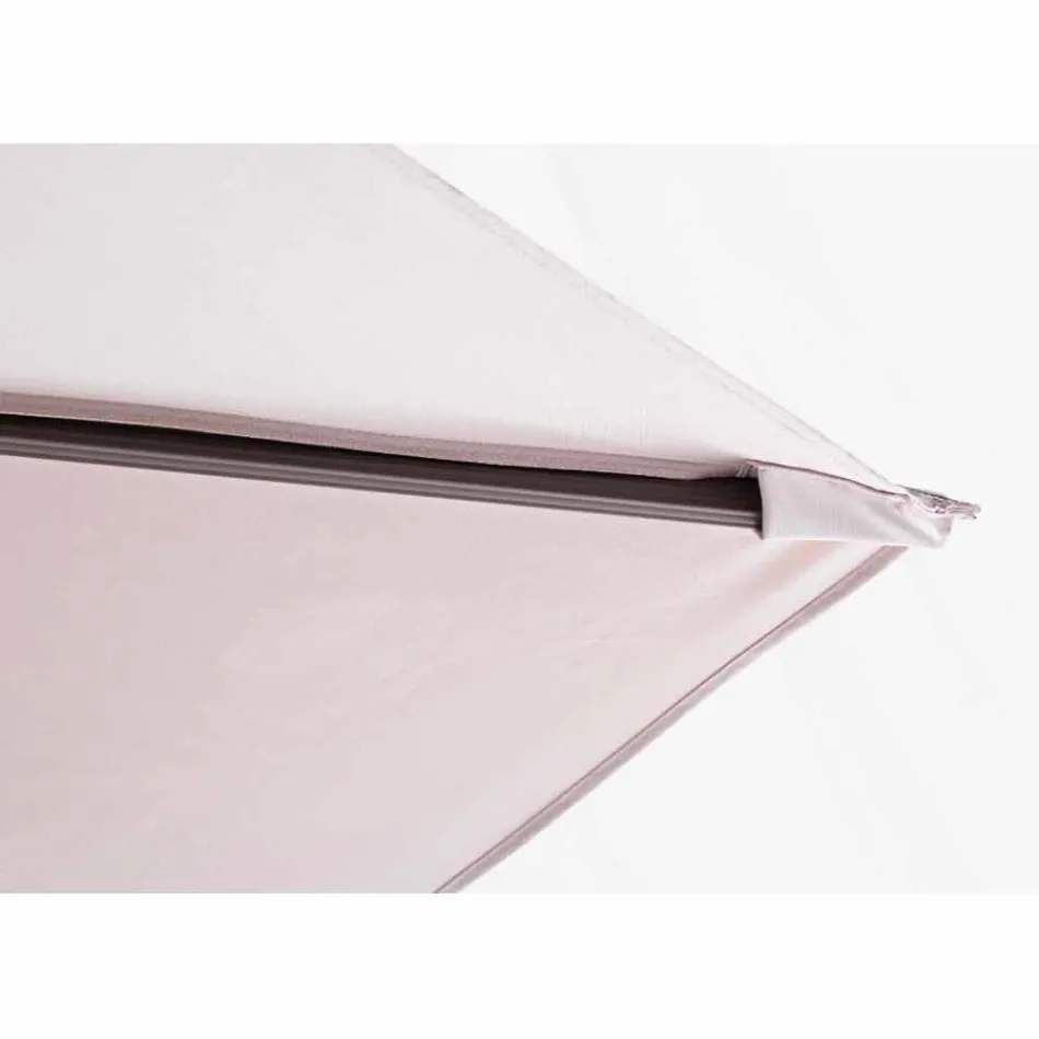 3x4 Outdoor Umbrella with Sand Color Polyester - Flamingo Cloth Viadurini