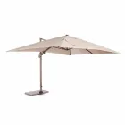 3x4 Outdoor Umbrella with Sand Color Polyester - Flamingo Cloth Viadurini