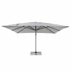 Outdoor Umbrella 4x4 in Light Gray Polyester and Aluminum - Daniel Viadurini