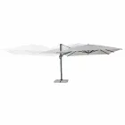 Outdoor Umbrella 4x4 in Light Gray Polyester and Aluminum - Daniel Viadurini