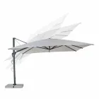 Outdoor Umbrella 4x4 in Light Gray Polyester and Aluminum - Daniel Viadurini