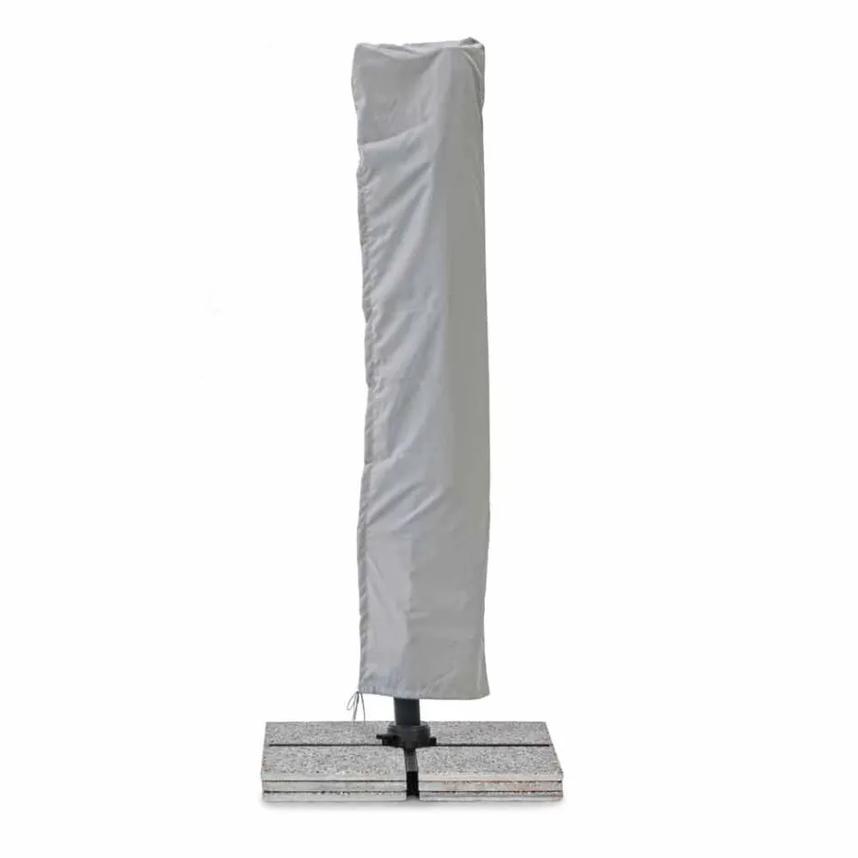 Outdoor Umbrella 4x4 in Light Gray Polyester and Aluminum - Daniel Viadurini