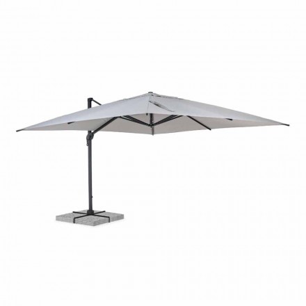 Outdoor Umbrella 4x4 in Light Gray Polyester and Aluminum - Daniel Viadurini