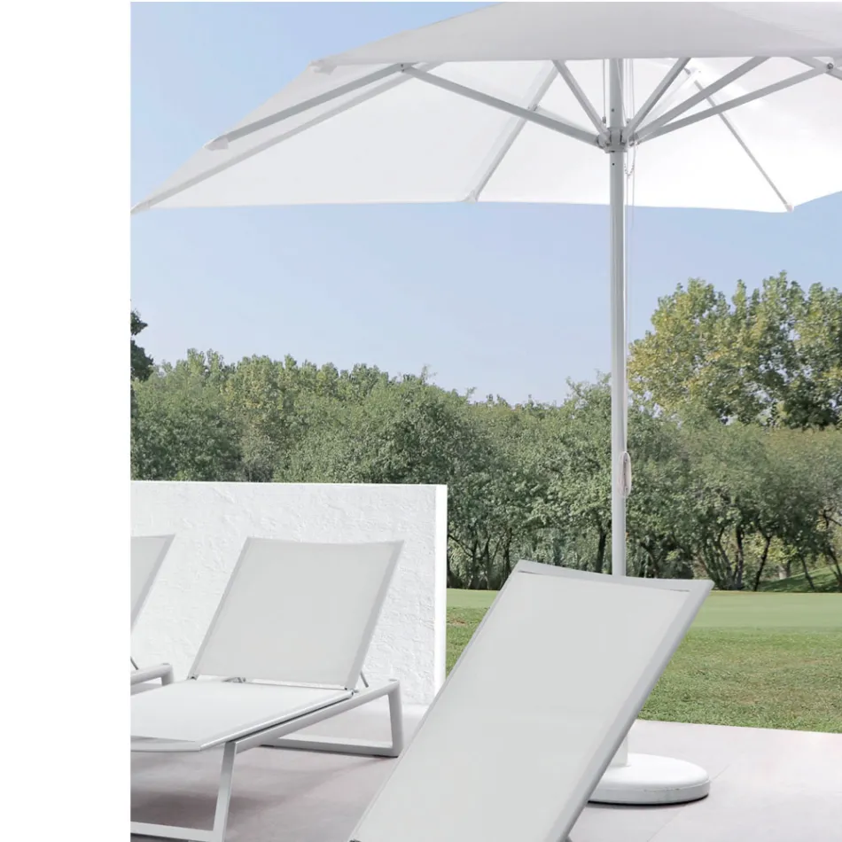 Outdoor Parasol with Aluminum Structure and Acrylic Fabric - Jayce Viadurini