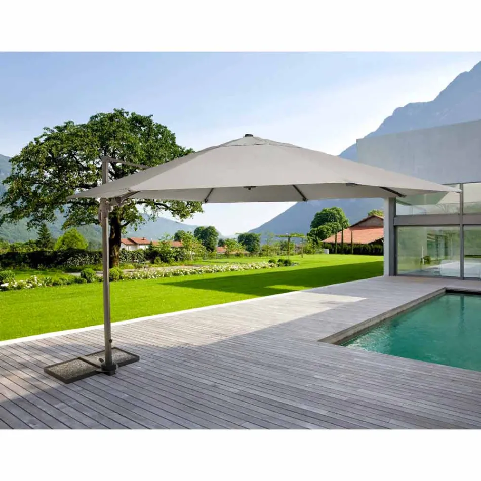 Outdoor Umbrella Diameter 3,5m in Polyester with Aluminum Pole - Linfa Viadurini