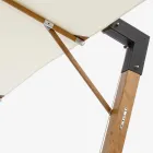 Outdoor Umbrella in Wood and Ecru Polyester 3x4, Homemotion - Passmore Viadurini