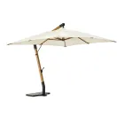 Outdoor Umbrella in Wood and Ecru Polyester 3x4, Homemotion - Passmore Viadurini