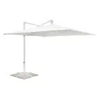 Outdoor Umbrella in Polyester with White Aluminum Structure - Zinica Viadurini
