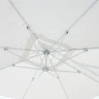 Outdoor Umbrella in Polyester with White Aluminum Structure - Zinica Viadurini