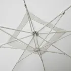 Outdoor Umbrella in Polyester with White Aluminum Structure - Zinica Viadurini