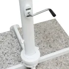 Outdoor Umbrella in Polyester with White Aluminum Structure - Zinica Viadurini