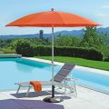 Outdoor Fabric Umbrella with Design Aluminum Structure - Leroy