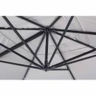 3x4 Garden Umbrella with Light Gray Polyester Fabric - Dalton Viadurini