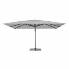 3x4 Garden Umbrella with Light Gray Polyester Fabric - Dalton Viadurini