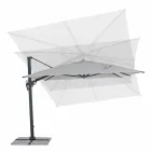 3x4 Garden Umbrella with Light Gray Polyester Fabric - Dalton Viadurini