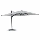 3x4 Garden Umbrella with Light Gray Polyester Fabric - Dalton Viadurini