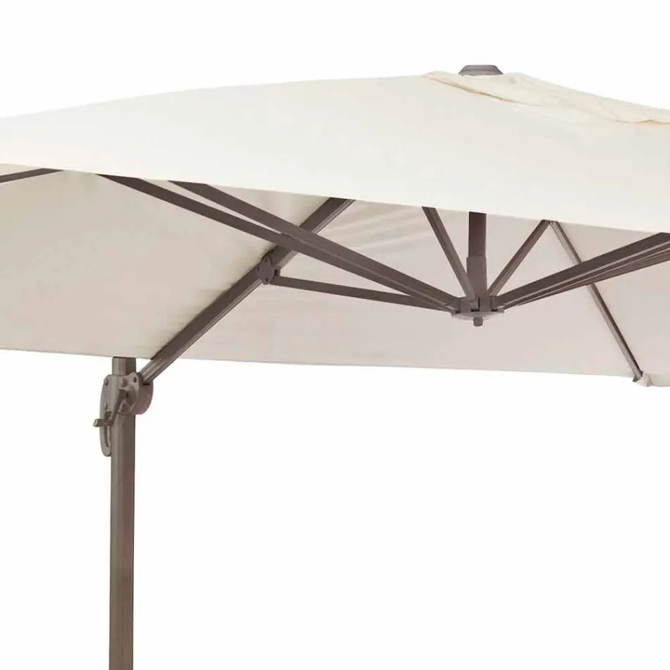 3x4 Garden Umbrella in Polyester with Aluminum Structure - Texas Viadurini
