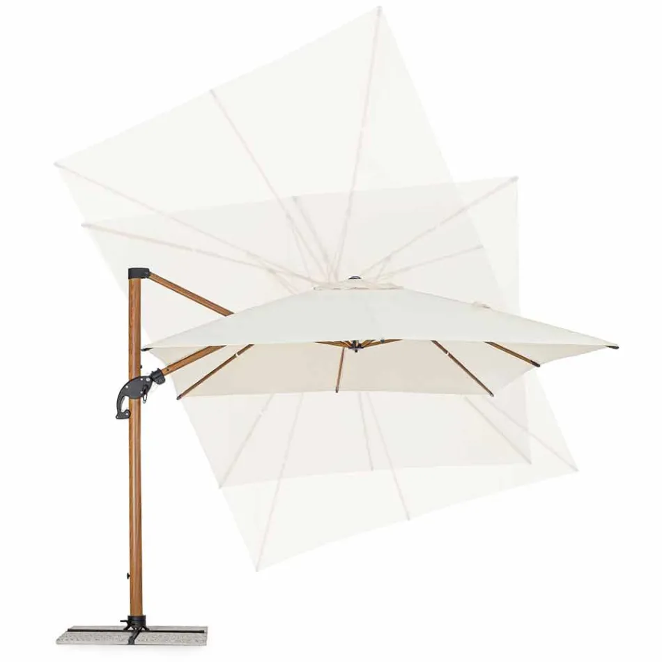 3x4m Garden Umbrella in Aluminum and Polyester, Homemotion - Marco Viadurini