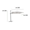 Garden Parasol with Aluminum Structure and Acrylic Fabric - Jayce