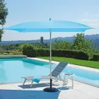 Garden Umbrella with Anodized Striped Aluminum Structure - Laila Viadurini